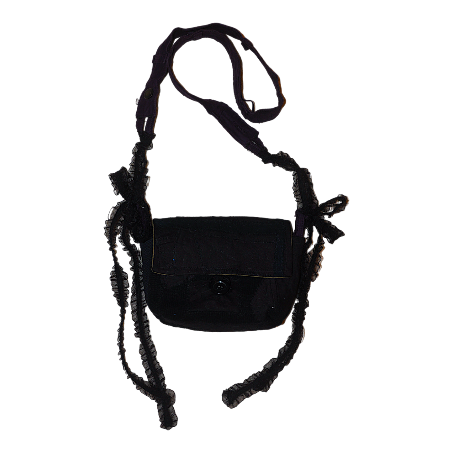 Bunnies Black Patchwork Crossbody