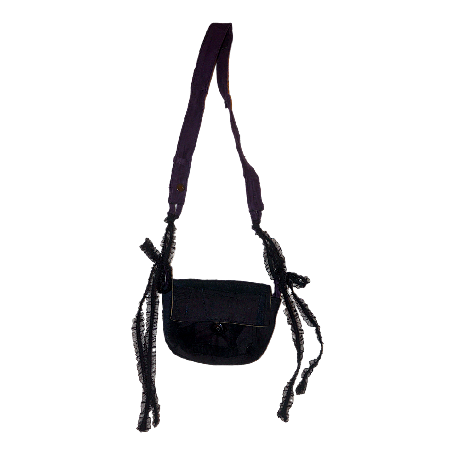 Bunnies Black Patchwork Crossbody