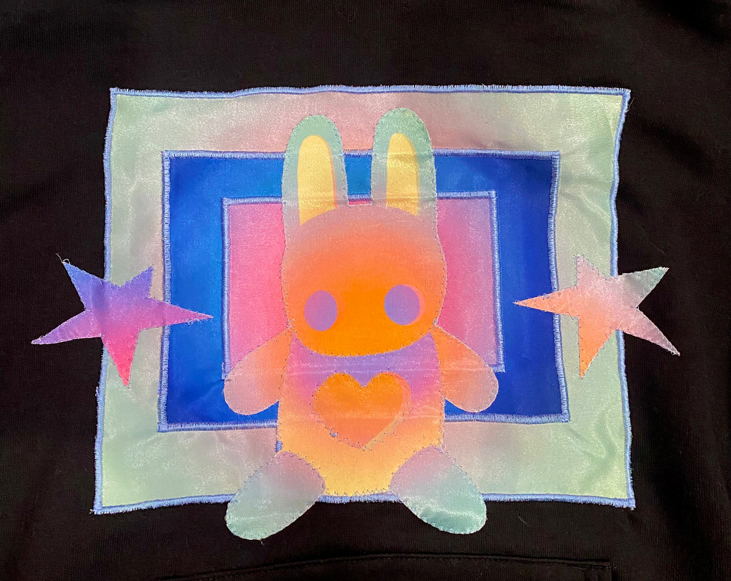 Aura Bunny Hoodie (Light Blue/Pink)