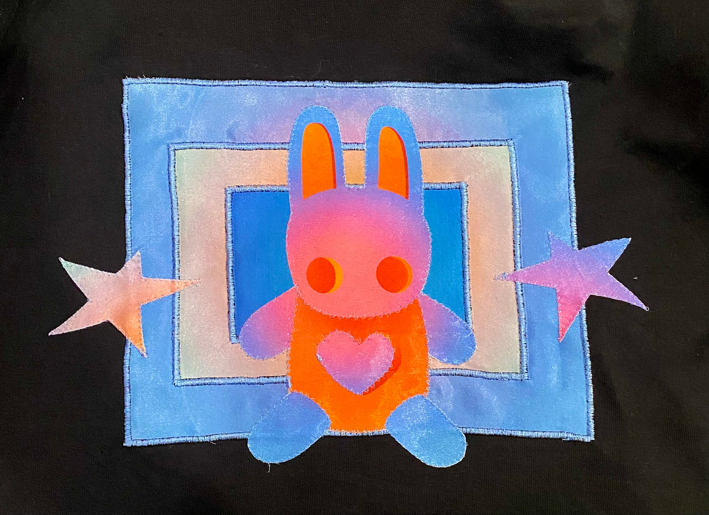 Aura Bunny Hoodie (Blue/Orange)